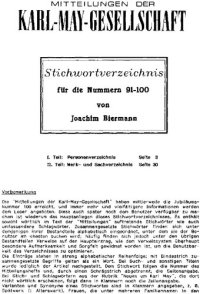 cover of the book Stichwortverzeichnis für die Nummern 91-100 der Mitteilungen der KMG