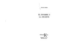 cover of the book El hombre y la muerte