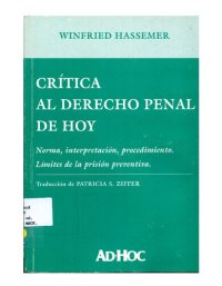 cover of the book Critica al Derecho Penal de Hoy