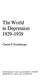 cover of the book The World in Depression, 1929-1939