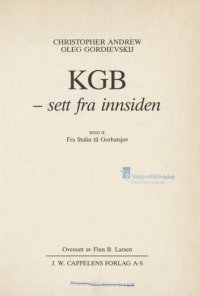 cover of the book KGB - sett fra innsiden 2: Fra Stalin til Gorbatsjov