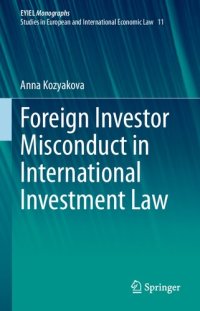 cover of the book Foreign Investor Misconduct in International Investment Law