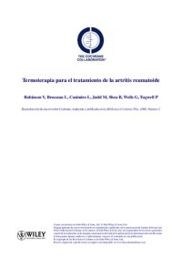 cover of the book Termoterapia para el tratamiento de la artritis reumatoide