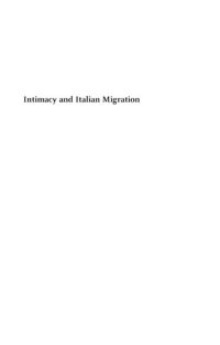 cover of the book Intimacy and Italian Migration: Gender and Domestic Lives in a Mobile World