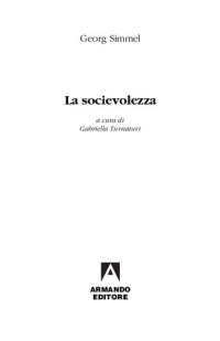 cover of the book La socievolezza