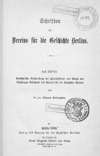 cover of the book Ausfürhliche Beschreibung der Feierlichkeiten aus Anlaß des 25jährigen des Vereins für die Geschichte Berlins