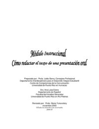 cover of the book Cómo redactar el texto de una presentación oral.doc