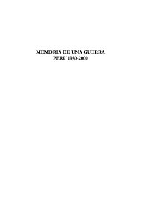 cover of the book Memoria de una guerra. Peru 1980-2000