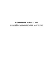 cover of the book Marxismo Y Revolucion (ensayo)