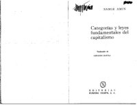 cover of the book Categorias Y Leyes Fundamentales Del Capitalismo