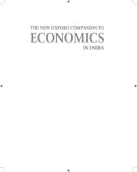 cover of the book The New Oxford companion to Economics in India.