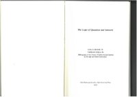 cover of the book The Logic of Questions and Answers