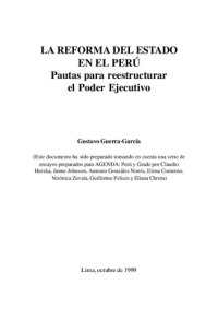 cover of the book La reforma del Estado en el Perú. Pautas para reestructurar el Poder Ejecutivo