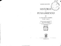 cover of the book Historia Del Pensamiento IV