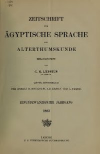 cover of the book Zeitschrift für Ägyptische Sprache und Altertumskunde