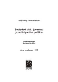 cover of the book Sociedad civil, juventud y participación política (Perú)