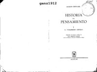 cover of the book Historia Del Pensamiento I