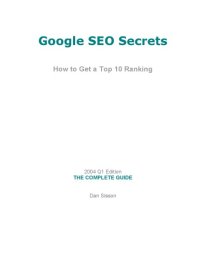 cover of the book Google SEO Secrets