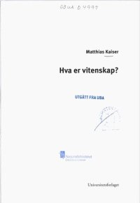 cover of the book Hva er vitenskap?