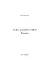 cover of the book Heidegger y lo político: Distopías