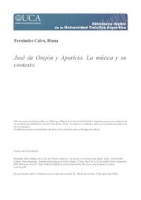 cover of the book José de Orejón y Aparicio. La música y su contexto