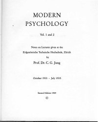 cover of the book Modern Psychology Vol. 1 and 2: Notes on Lectures Given at the Eidgenossische Technische Hochschule, Zurich October 1933-July 1935