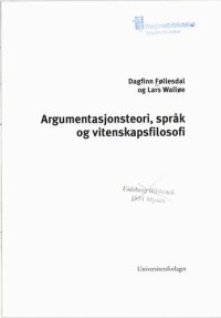 cover of the book Argumentasjonsteori, språk og vitenskapsfilosofi