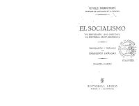 cover of the book El Socialismo