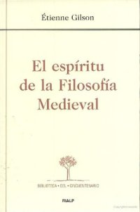 cover of the book El espíritu de la filosofía medieval