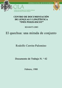 cover of the book El quechua: una mirada de conjunto