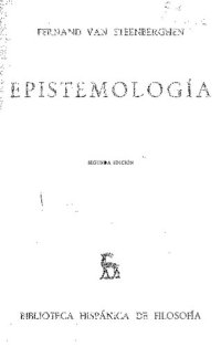 cover of the book Epistemología