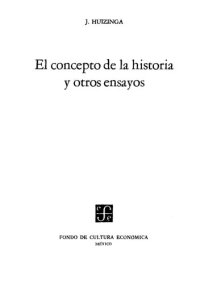 cover of the book El Concepto De La Historia