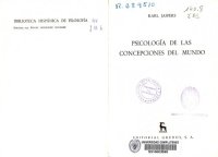 cover of the book Psicologia De Las Concepciones Del Mundo