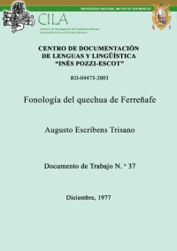 cover of the book Fonología del quechua de Ferreñafe