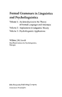 cover of the book Formal grammars in linguistics and psycholinguistics /