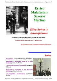 cover of the book Elecciones Y Anarquismo