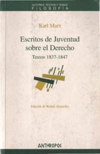 cover of the book Escritos De Juventud Sobre El Derecho