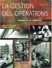 cover of the book La Gestion des Opérations: Produits et Services