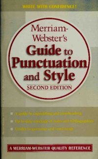 cover of the book Merriam-Webster's Guide to Punctuation and Style