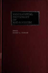 cover of the book Biographical dictionary of Neo-Marxism