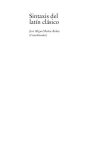 cover of the book Sintaxis del latín clásico