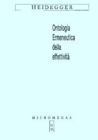 cover of the book Ontologia : ermeneutica della effettività