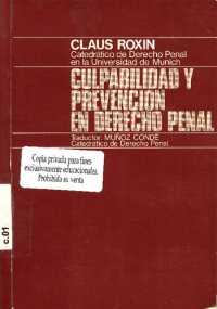 cover of the book Culpabilidad Y Prevencion En Derecho Penal