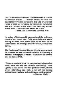 cover of the book The Yankee and Cowboy War: Conspiracies from Dallas to Watergate