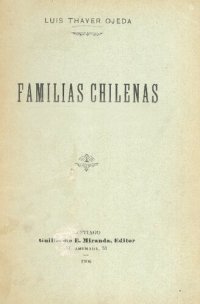 cover of the book Familias Chilenas