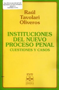 cover of the book Instituciones Del Nuevo Proceso Penal