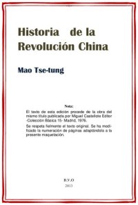 cover of the book Historia De La Revolucion China