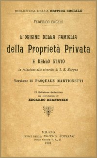 cover of the book L'origine della famiglia, della proprietà privata e dello Stato in relazione alle ricerche di L. H. Morgan