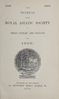 cover of the book The Journal of the Royal Asiatic Society of Great Britain and Ireland for 1899