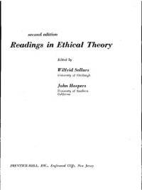 cover of the book Readings in Ethical Theory